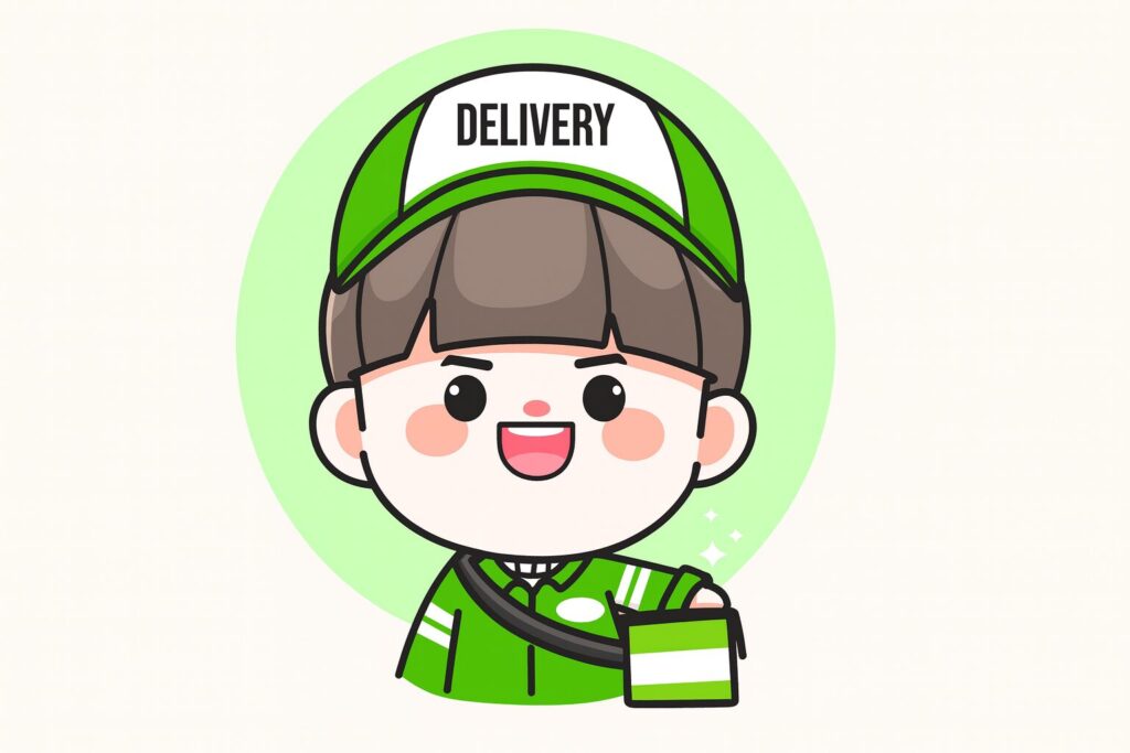 男の配達員さん